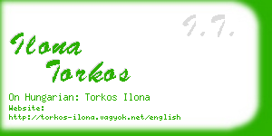 ilona torkos business card